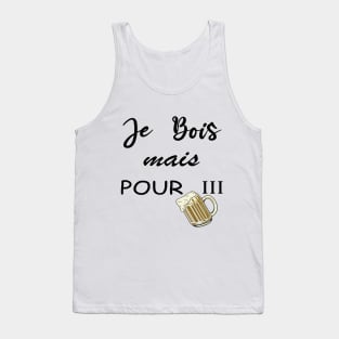 je bois pour 3 , je mange pour 2, futur papa, homme couple, future maman, futurs parents, grossesse révélatrice, papi et mamie Tank Top